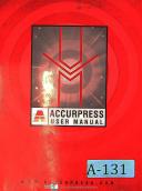 Accurpress-Accurpress Press Brakes User Operate Install and Wiring Manual 1999-General-06